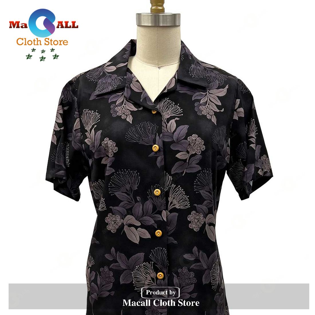 Ohia Black Camp and Shorts Hawaiian Shirt Ohia Black Camp and Shorts Hawaiian Shirt