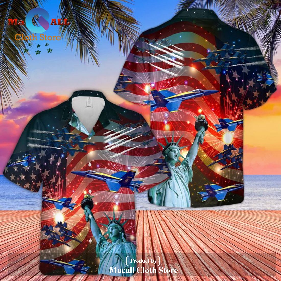 Patriot 4th Of July Blue Angels Air Show Statue Of Libe Hawaiian Shirt Patriot 4th Of July Blue Angels Air Show Statue Of Libe Hawaiian Shirt