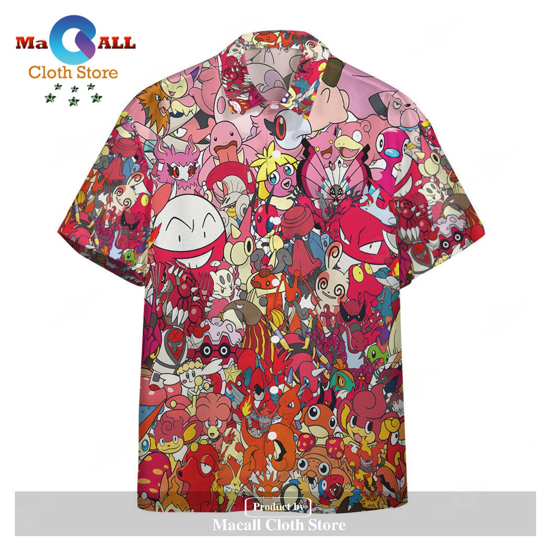 Pokemon All The Fire Pokemon Pokemon Aloha Hawaiian Shirt Pokemon All The Fire Pokemon Pokemon Aloha Hawaiian Shirt
