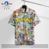 Pokemon PKM Emoji Pika Jiggly Eievui Mew Chibi Hawaiian Shirt