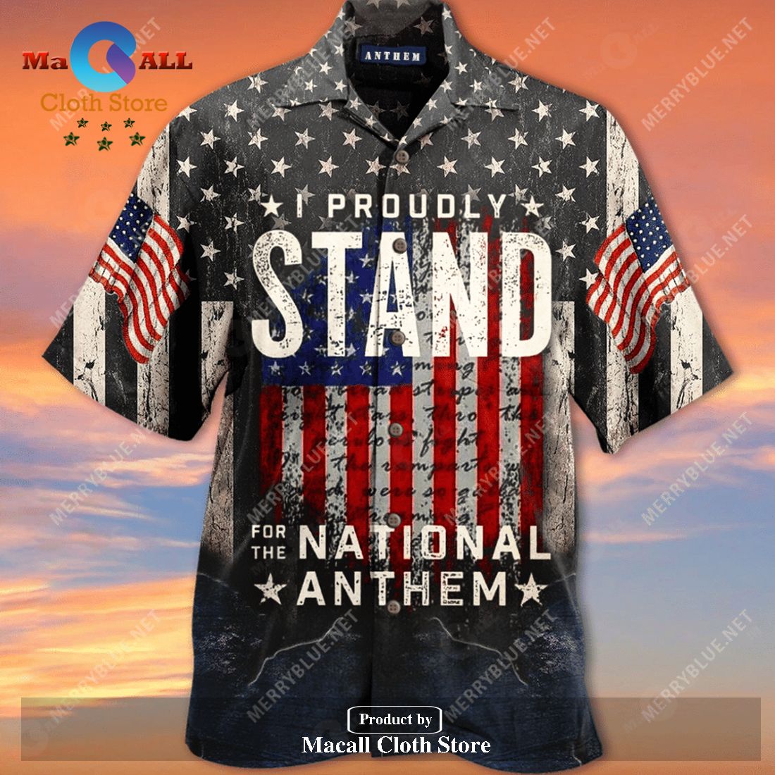 Proud Of National Anthem Hawaiian Shirt Proud Of National Anthem Hawaiian Shirt