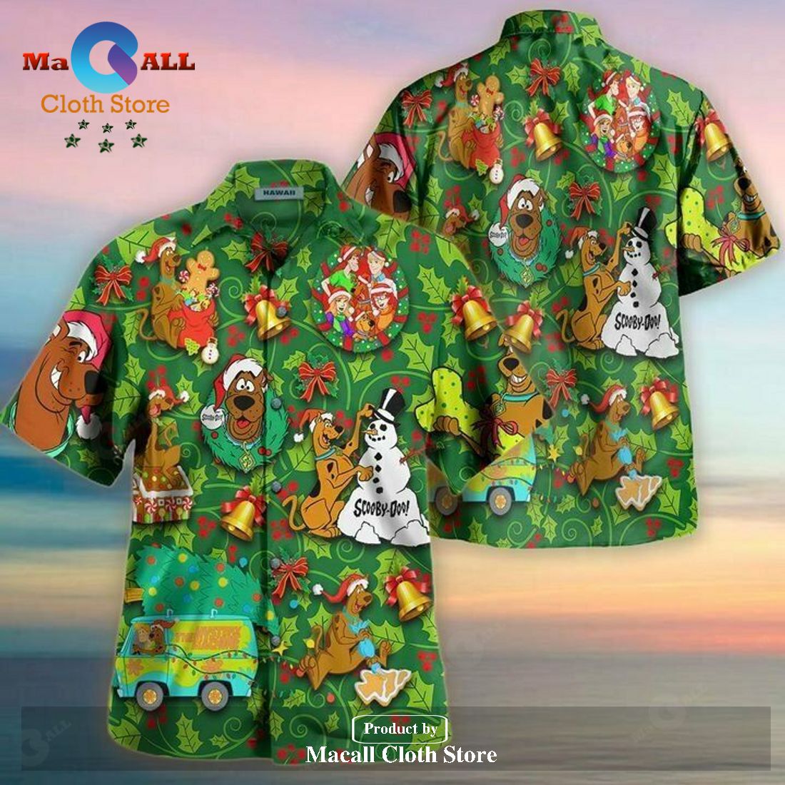 Scooby-Doo Scooby-Doo Christmas Celebration Hawaiian Shirt Scooby-Doo Scooby-Doo Christmas Celebration Hawaiian Shirt