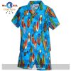 Sunset Waikiki Red Fitted Women’s and Shorts Hawaiian Shirt