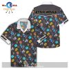 SW Darth Vader Heads Silhouette Pattern Tropical White Hawaiian Shirt