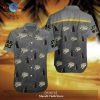 SW Darth Vader Heads Silhouette Pattern Tropical White Hawaiian Shirt
