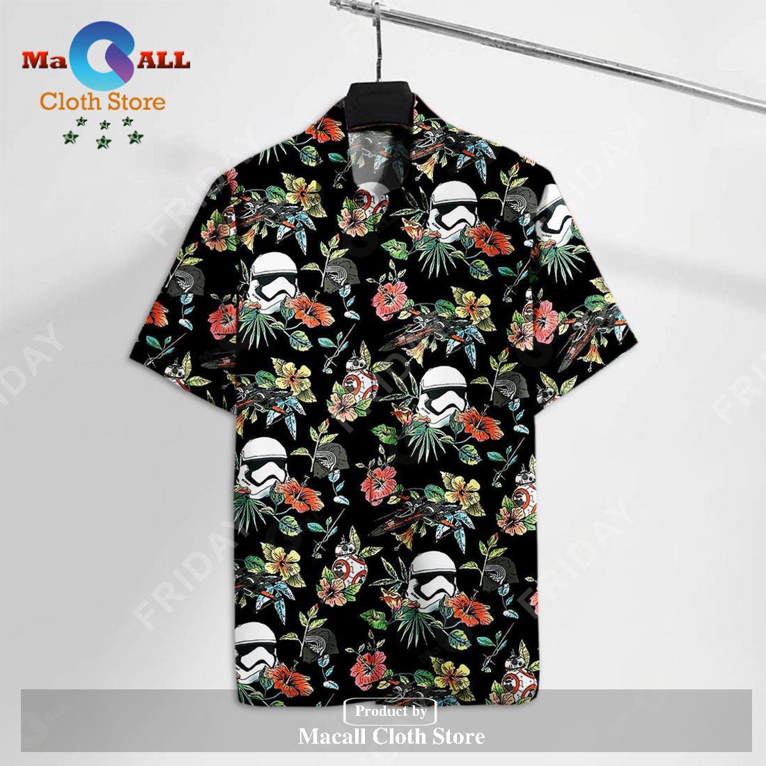 SW Stormtrp Helmets And Droid 2023 Hawaiian Shirt