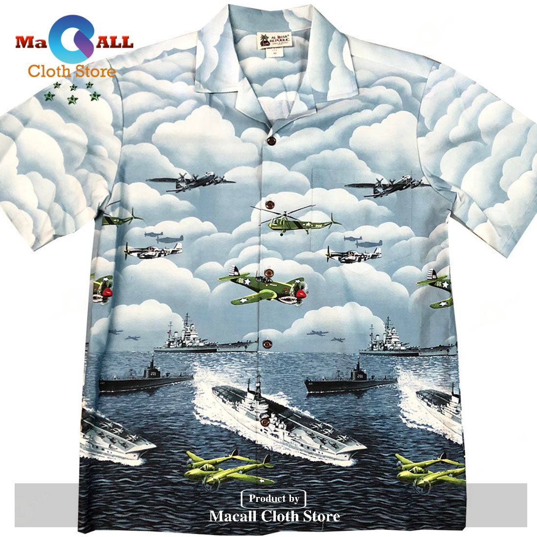 Vintage Pacific Operations Gray and Shorts Hawaiian Shirt Vintage Pacific Operations Gray and Shorts Hawaiian Shirt