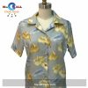 Women’s Anthurium Anthem Black Camp Hawaiian Shirt and Shorts