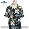 Women’s Flamingo Retreat Black Camp Hawaiian Shirt and Shorts