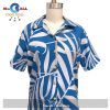 Women’s Islander Fronds Black Camp Hawaiian Shirt and Shorts