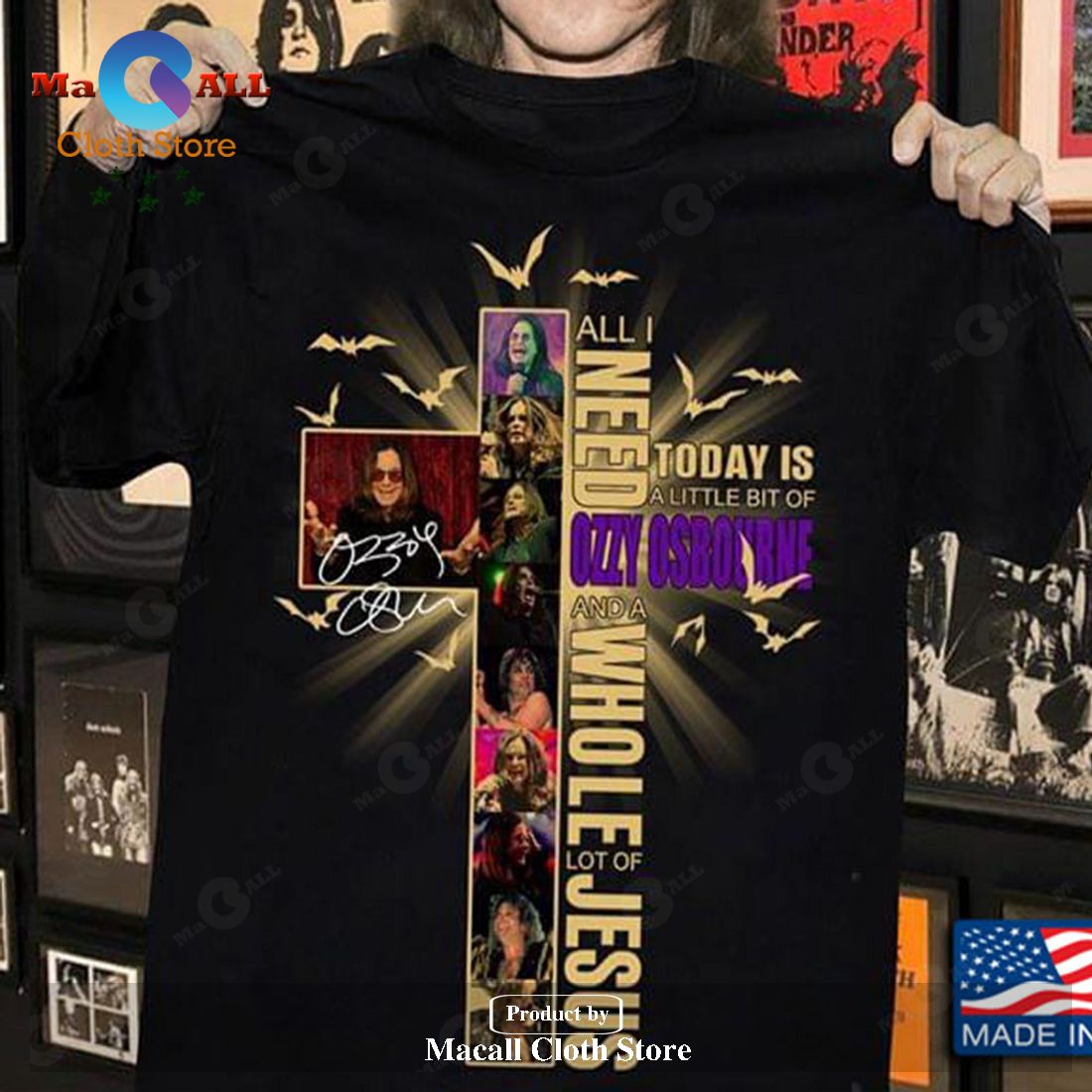 All I Need Ozzy Osbourne And A Whole Lot Of Jesus Unisex Classic T-Shirt Hoodie Sweatshirt All I Need Ozzy Osbourne And A Whole Lot Of Jesus Unisex Classic T-Shirt Hoodie Sweatshirt