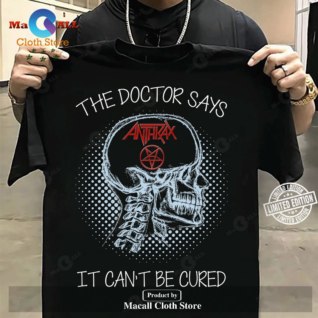 Anthrax The Doctor Says It Can't Be Cured Unisex Classic T-Shirt Hoodie Sweatshirt Anthrax The Doctor Says It Can't Be Cured Unisex Classic T-Shirt Hoodie Sweatshirt