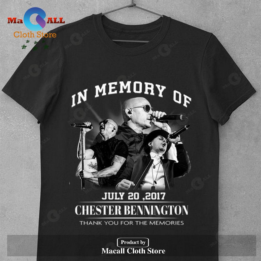 Best Linkin Park Chester Bennington In Memory Of July 20 2017 Thank you for the memories Unisex Classic T-Shirt Hoodie Sweatshirt