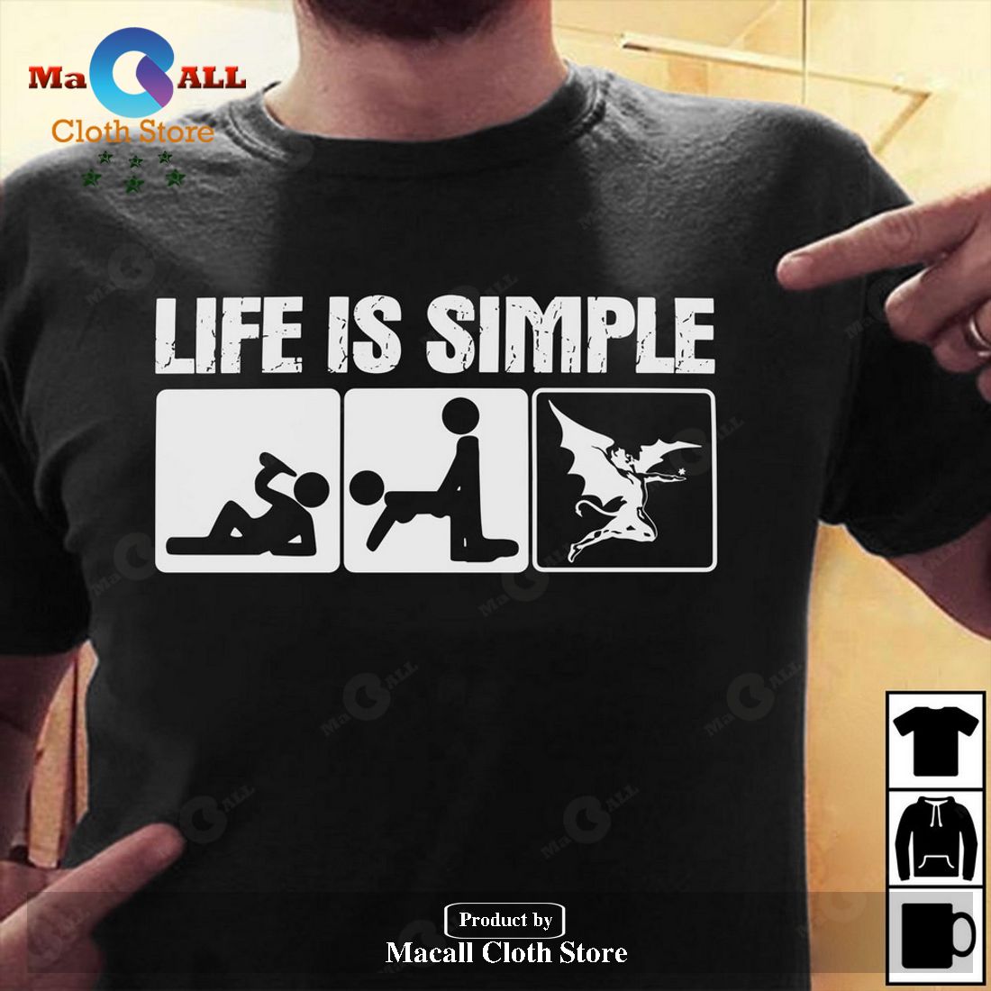 Black Sabbath Simple Life Unisex Classic T-Shirt Hoodie Sweatshirt