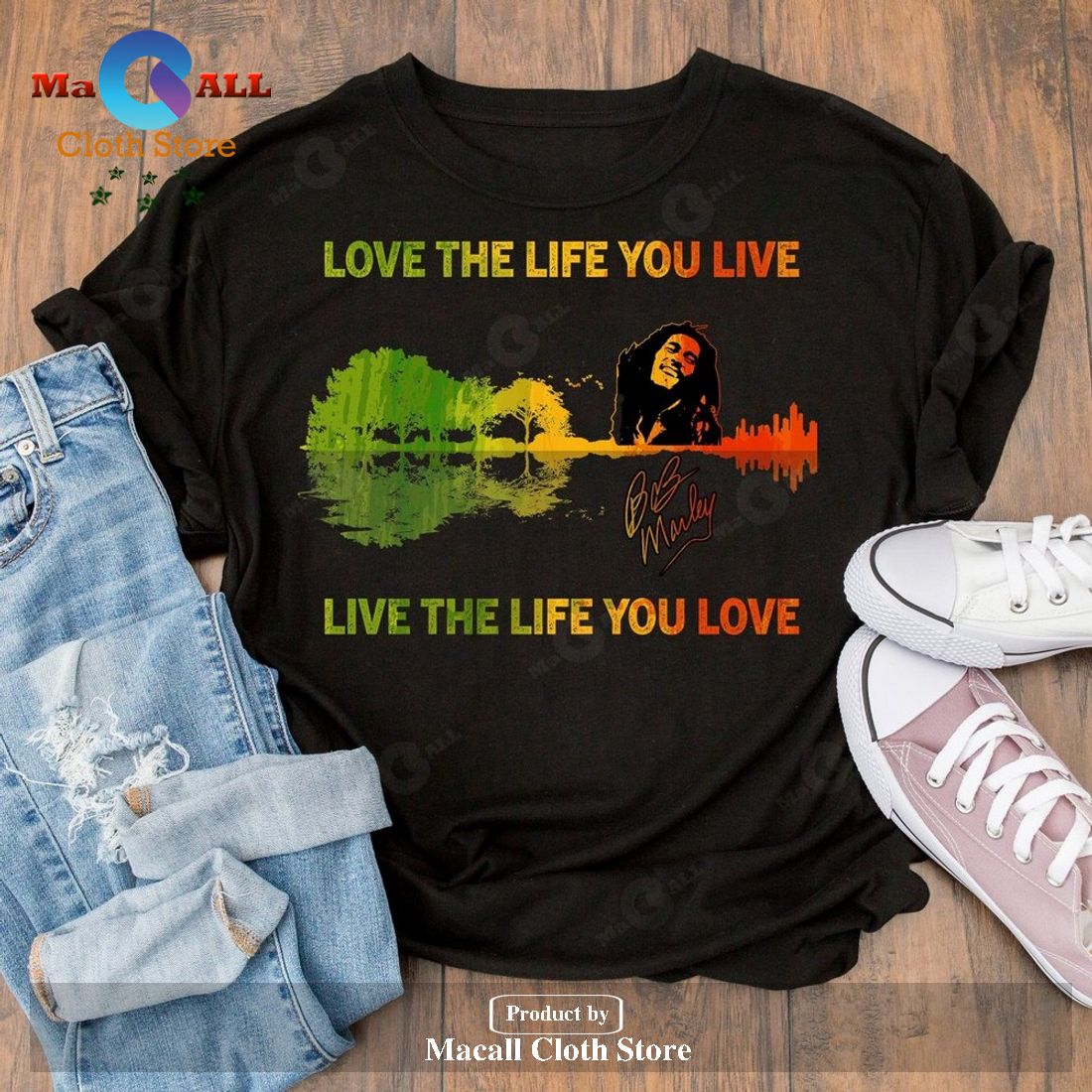 Bob Marley Unisex Classic Trend Tee T-Shirt Hoodie Sweatshirt
