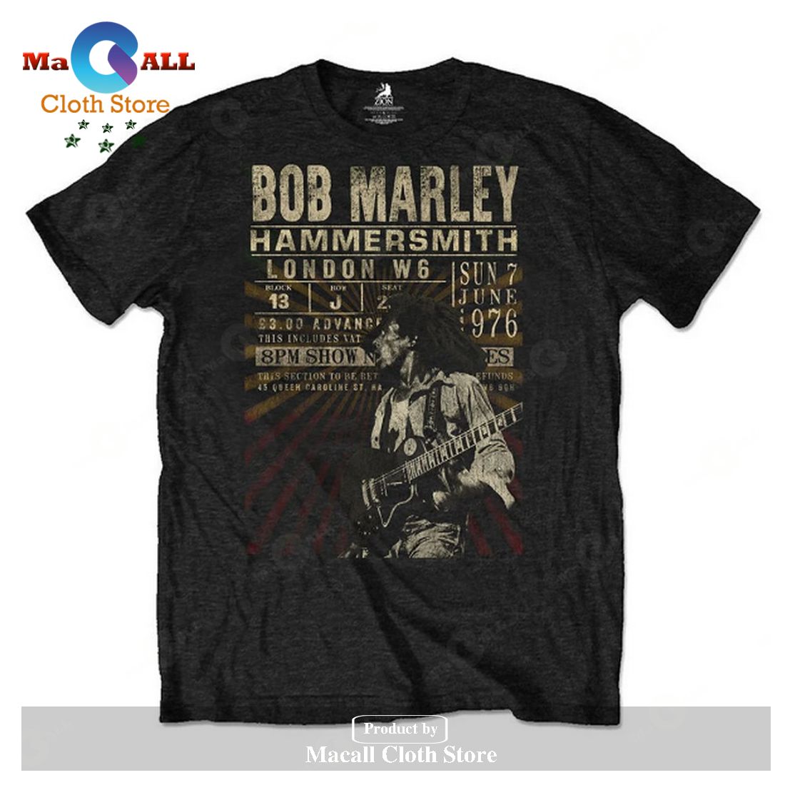 Bob Marley Unisex Trend Tee Classic T-Shirt Hoodie Sweatshirt