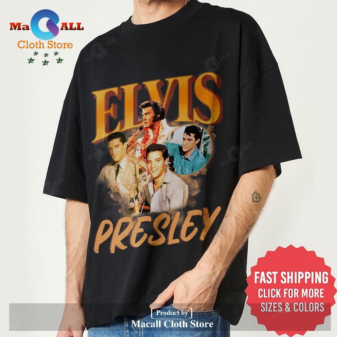 Elvis Presley Unisex Classic T-Shirt Hoodie Sweatshirt – Rock Tee
