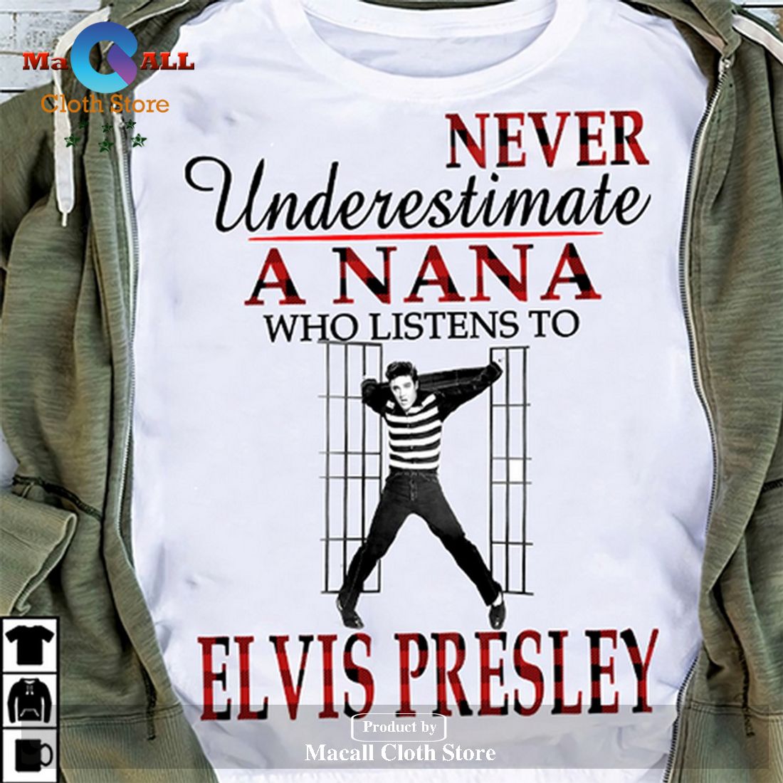 Elvis Presley Unisex Classic Tee T-Shirt Hoodie Sweatshirt