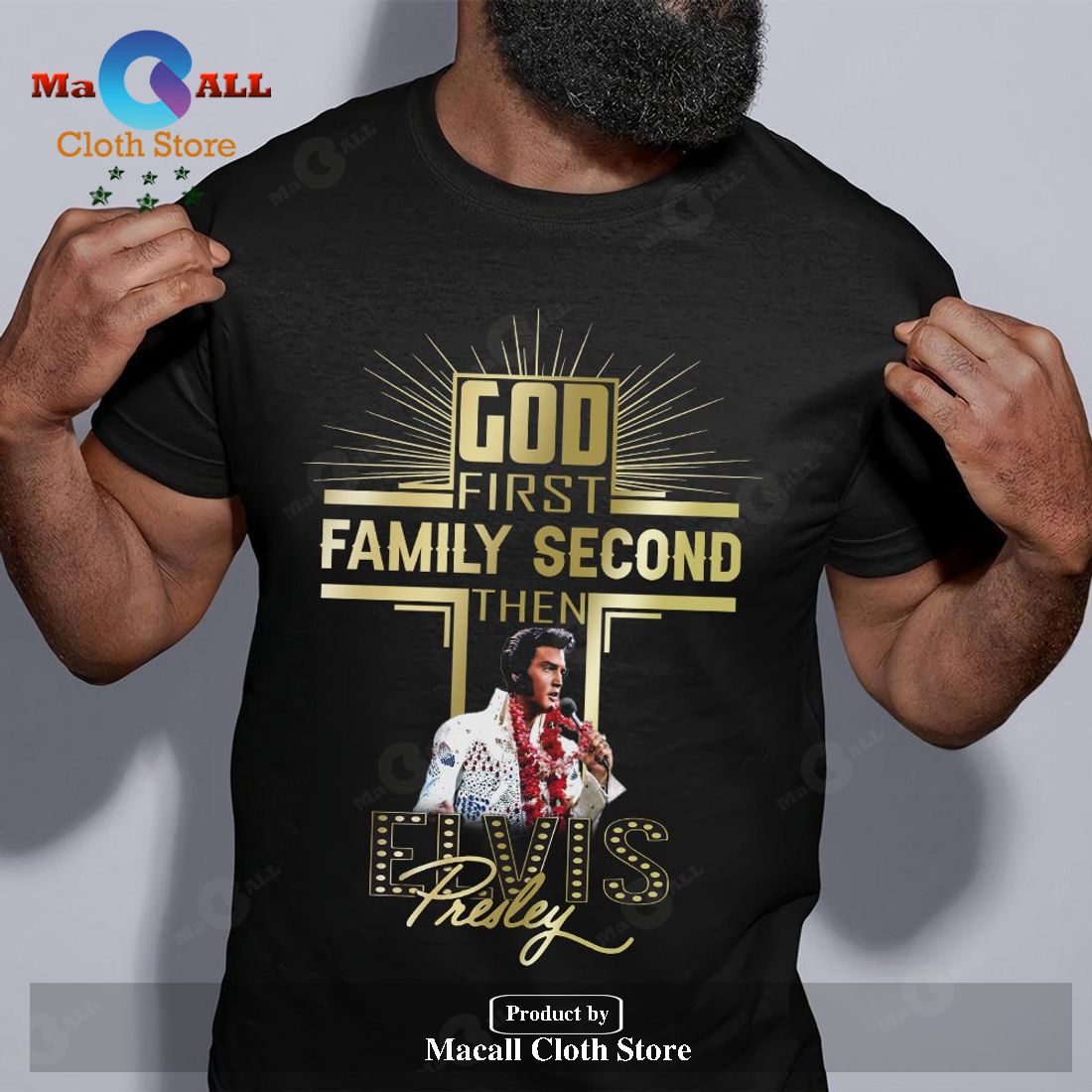 God First Family Second Then Elvis Presley Unisex Classic T-Shirt Hoodie Sweatshirt God First Family Second Then Elvis Presley Unisex Classic T-Shirt Hoodie Sweatshirt