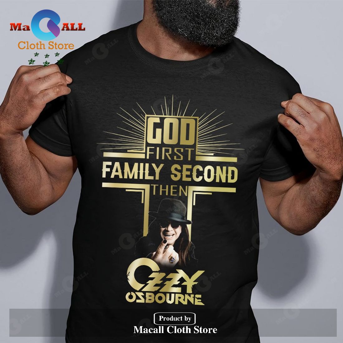 God First Family Second Then Ozzy Osbourne Unisex Classic T-Shirt Hoodie Sweatshirt God First Family Second Then Ozzy Osbourne Unisex Classic T-Shirt Hoodie Sweatshirt