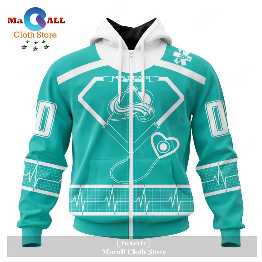 Personalized NHL Colorado Avalanche Special Design Honoring Healthcare Heroes Hoodie Sweatshirt 3D LIMITED EDITION