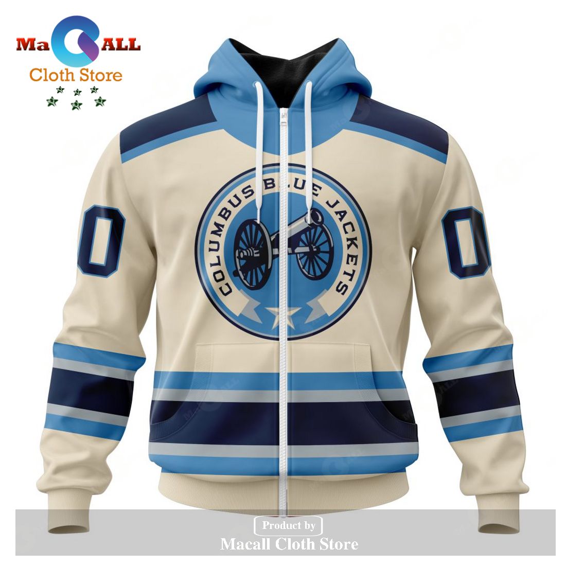 Personalized NHL Columbus Blue Jackets Special Reverse Retro Redesign Hoodie Sweatshirt 3D LIMITED EDITION