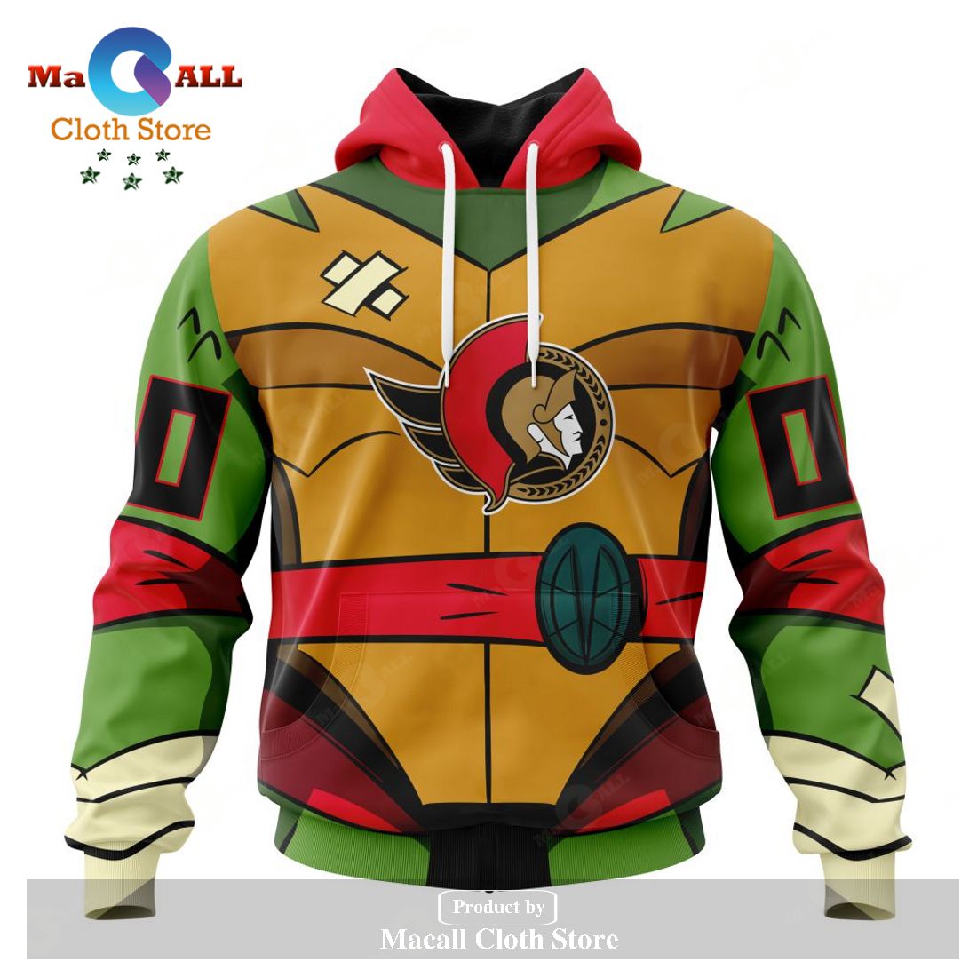 Personalized NHL Ottawa Senators Special Teenage Mutant Ninja Turtles Design Hoodie Sweatshirt 3D LIMITED EDITION