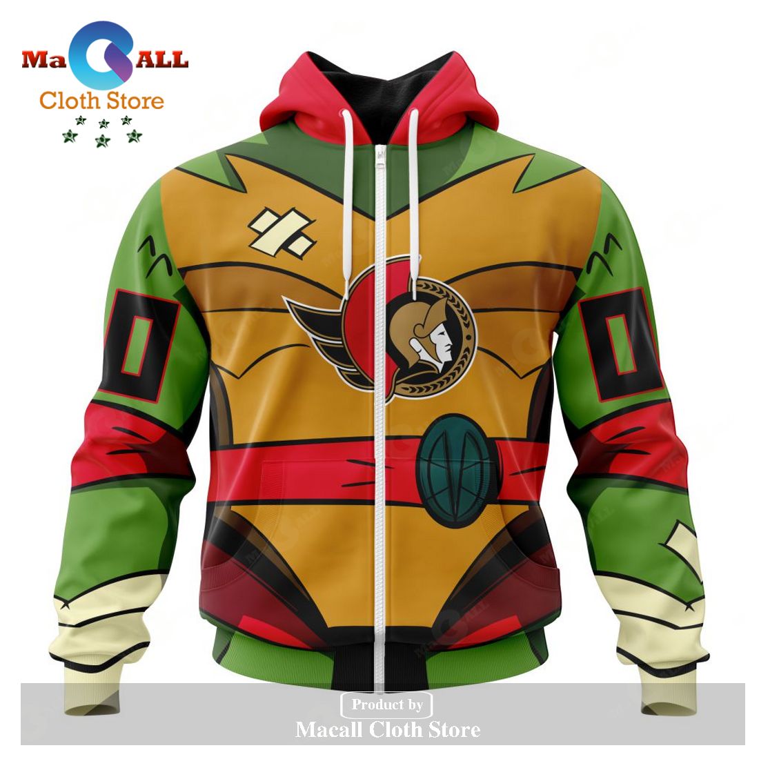 Personalized NHL Ottawa Senators Special Teenage Mutant Ninja Turtles Design Hoodie Sweatshirt 3D LIMITED EDITION