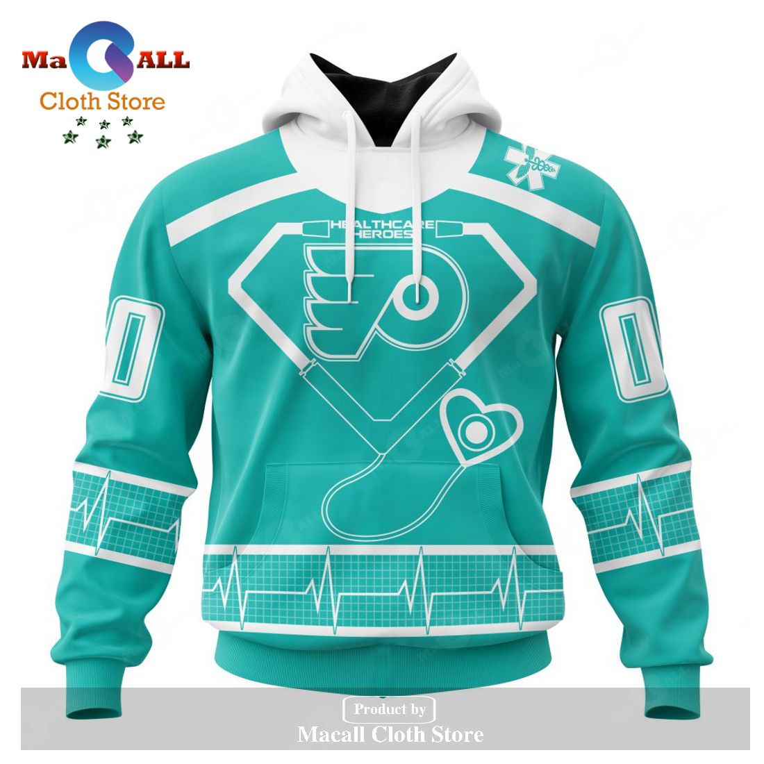 Personalized NHL Philadelphia Flyers Special Design Honoring Healthcare Heroes Hoodie Sweatshirt 3D LIMITED EDITION