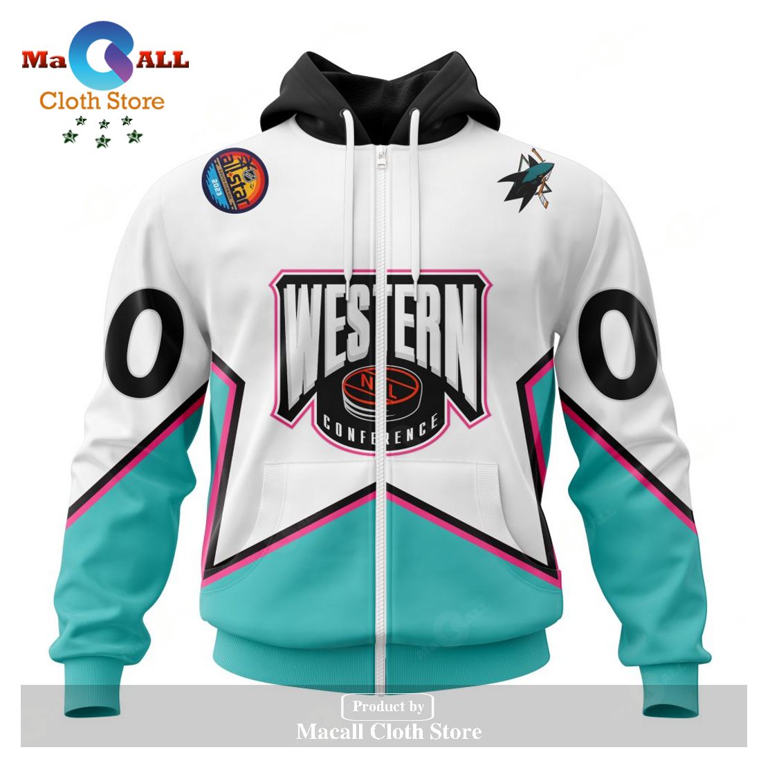 Personalized NHL San Jose Sharks All-Star Western Conference 2023 Hoodie Sweatshirt 3D LIMITED EDITION