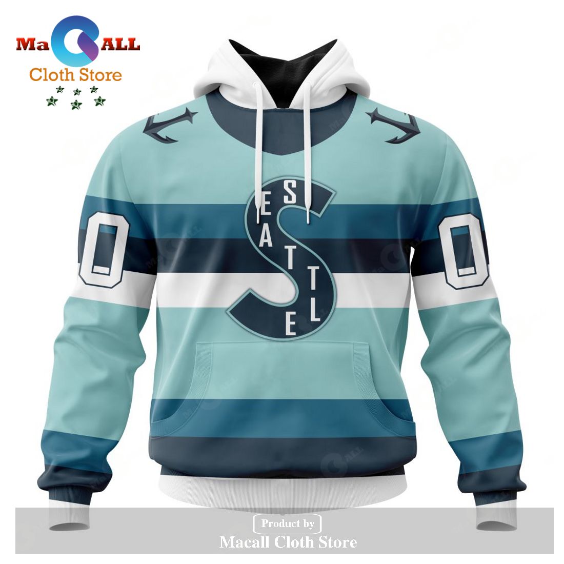 Personalized NHL Seattle Kraken Special Reverse Retro Redesign Hoodie Sweatshirt 3D LIMITED EDITION