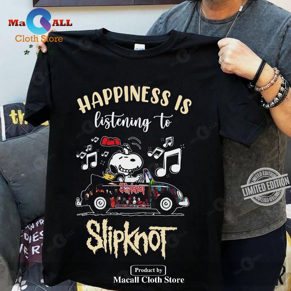 Happiness is listening to Slipknot Unisex Classic T-Shirt Hoodie Sweatshirt Happiness is listening to Slipknot Unisex Classic T-Shirt Hoodie Sweatshirt