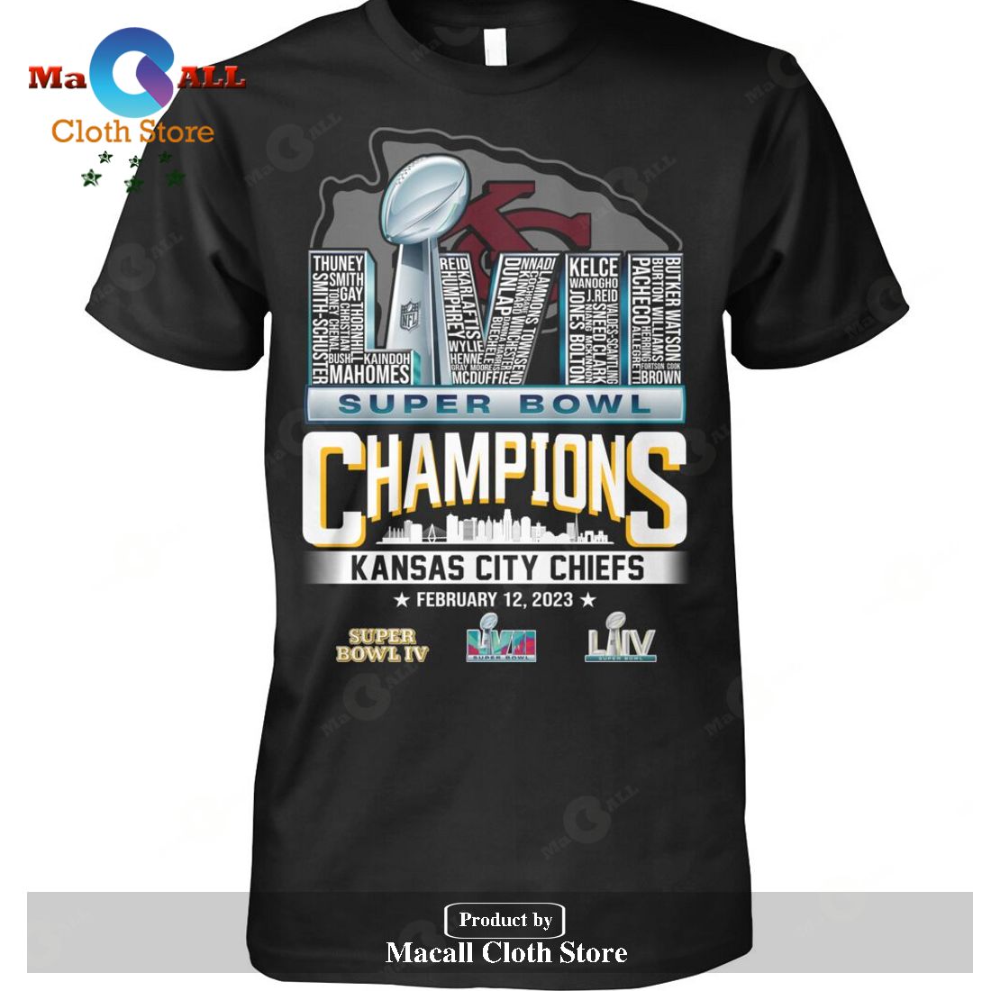 Kansas City Chiefs AFC Champions Super Bowl 2023-Unisex T-Shirt ...