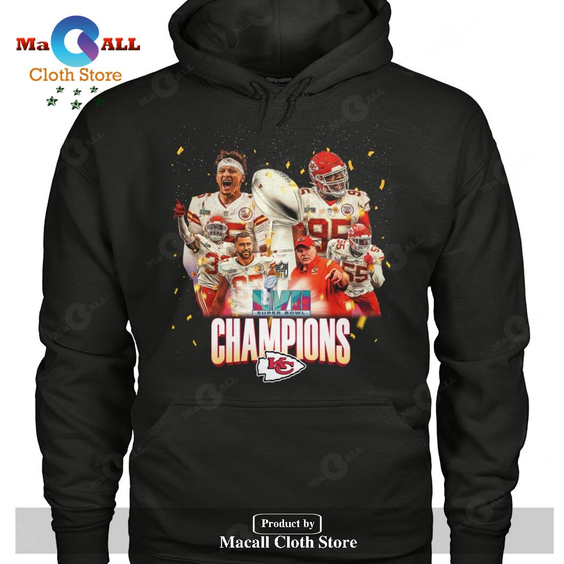 Kansas City Chiefs Patrick Mahomes Super Bowl 2023 Champions-unisex T 