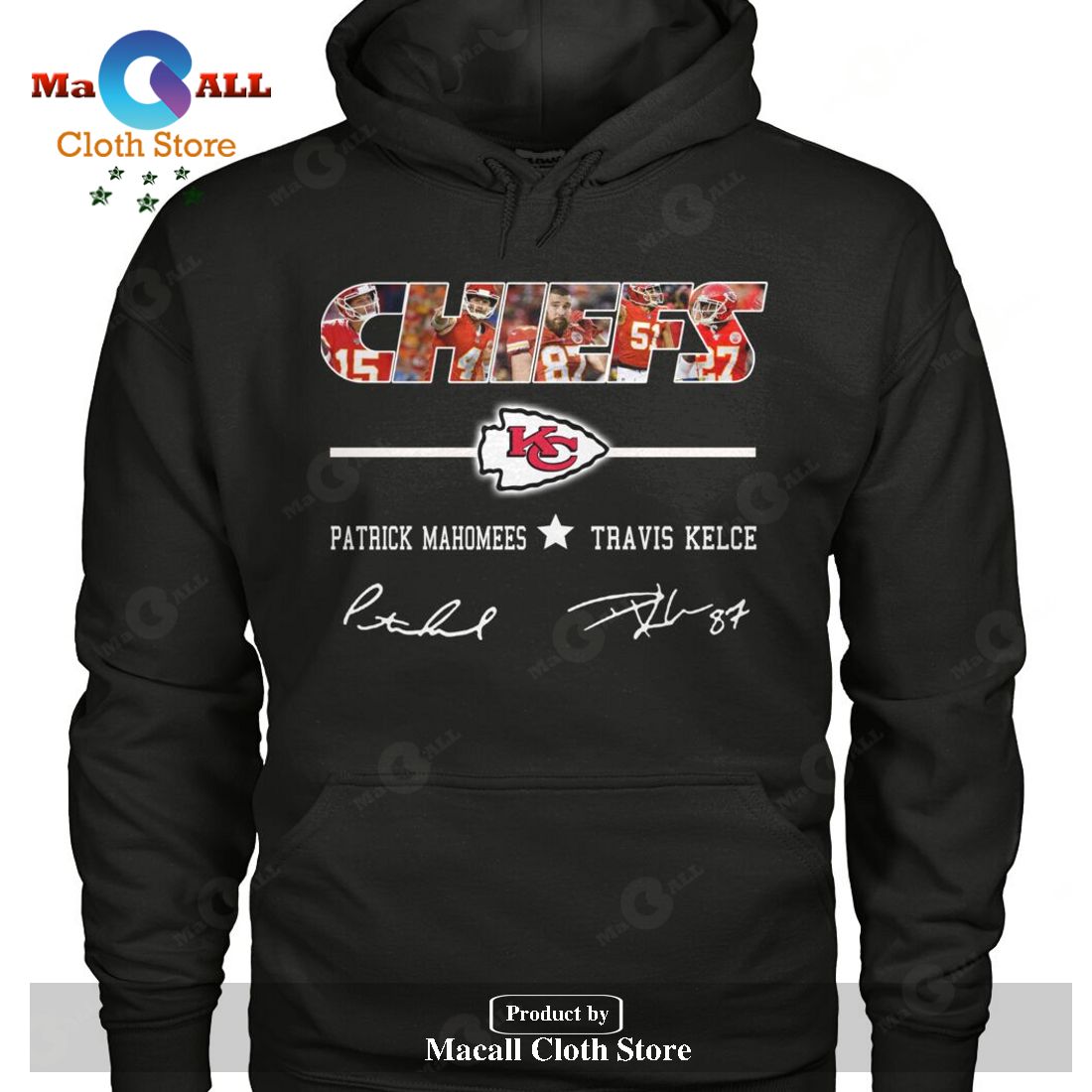 Kansas City Chiefs Patrick Mahomes Travis Kelce Signatures-Unisex T-Shirt Kansas City Chiefs Patrick Mahomes Travis Kelce Signatures-Unisex T-Shirt