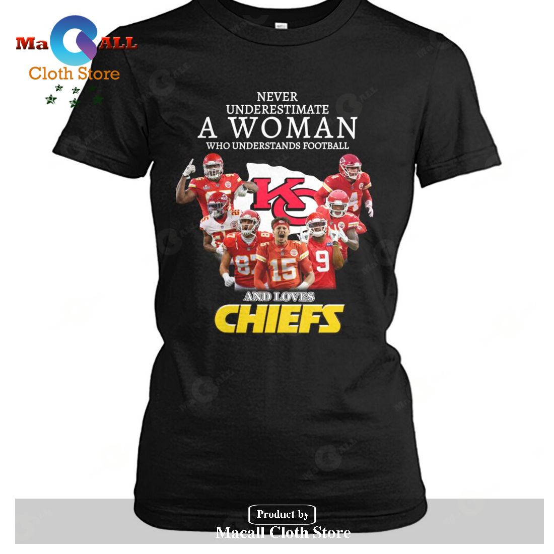Never Underestimate A Woman Who Understands Football And Loves Chiefs-Unisex T-Shirt Never Underestimate A Woman Who Understands Football And Loves Chiefs-Unisex T-Shirt