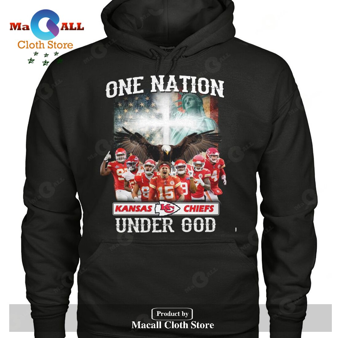 One Nation Kansas City Chiefs Under God-Unisex T-Shirt One Nation Kansas City Chiefs Under God-Unisex T-Shirt