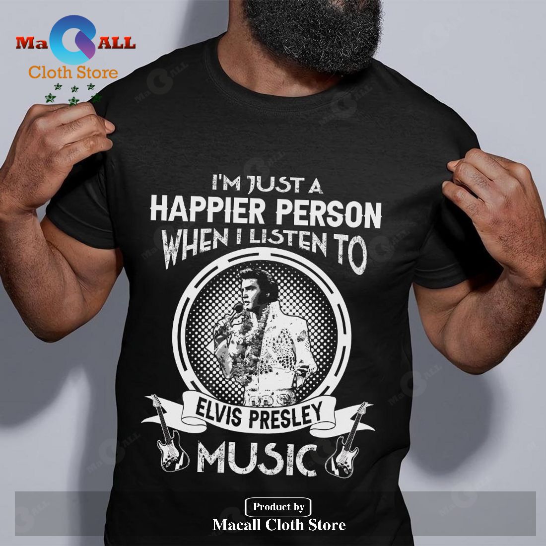 I'm just a happier person when i listen to Elvis Presley Unisex Classic T-Shirt Hoodie Sweatshirt I'm just a happier person when i listen to Elvis Presley Unisex Classic T-Shirt Hoodie Sweatshirt