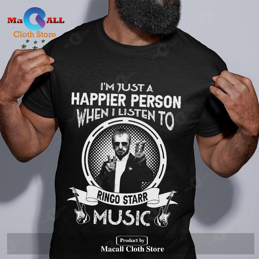 I'm just a happier person when i listen to Ringo Starr Unisex Classic T-Shirt Hoodie Sweatshirt I'm just a happier person when i listen to Ringo Starr Unisex Classic T-Shirt Hoodie Sweatshirt