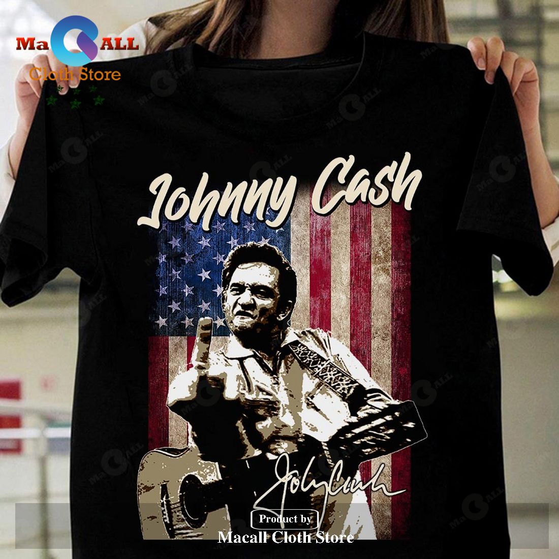 Johnny Cash American Flag Signature Unisex Classic T-Shirt Hoodie Sweatshirt Johnny Cash American Flag Signature Unisex Classic T-Shirt Hoodie Sweatshirt