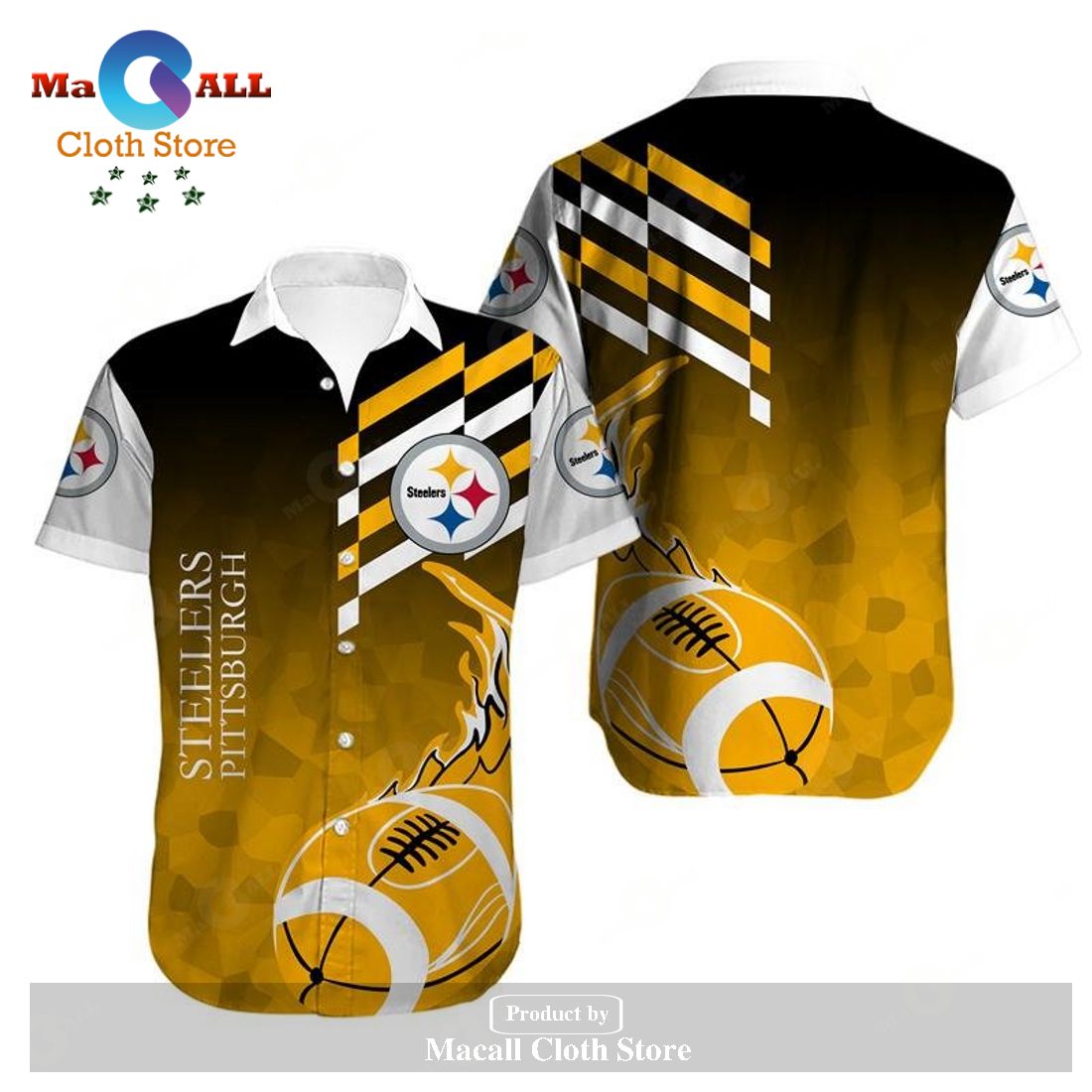 Pittsburgh Steelers Lv Summer Short Sleeve Hawaiian Beach Shirt – Teelooker  – Limited And Trending