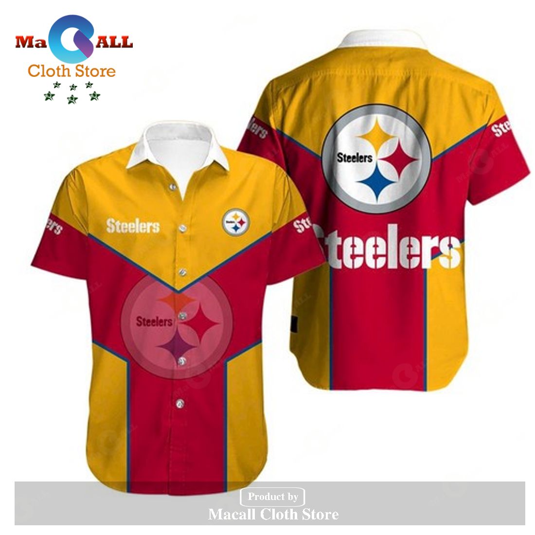 Pittsburgh Steelers Trending Model 5 Hawaiian Shirt and Shorts LIMITED EDITION Pittsburgh Steelers Trending Model 5 Hawaiian Shirt and Shorts LIMITED EDITION