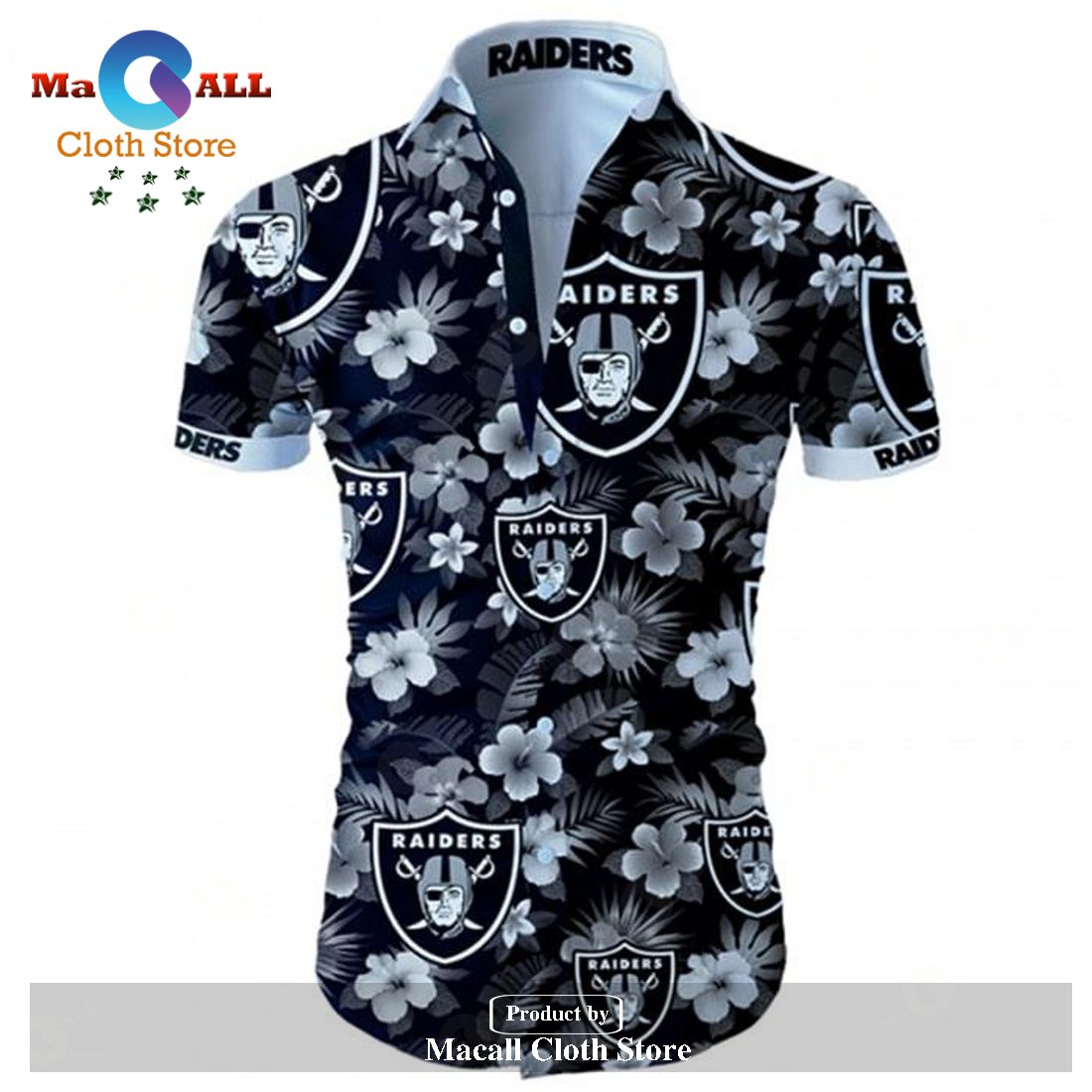 Oakland Raiders Trending Model 2 Hawaiian Logo Shirt Aloha Shirt LIMITED EDITION Oakland Raiders Trending Model 2 Hawaiian Logo Shirt Aloha Shirt LIMITED EDITION