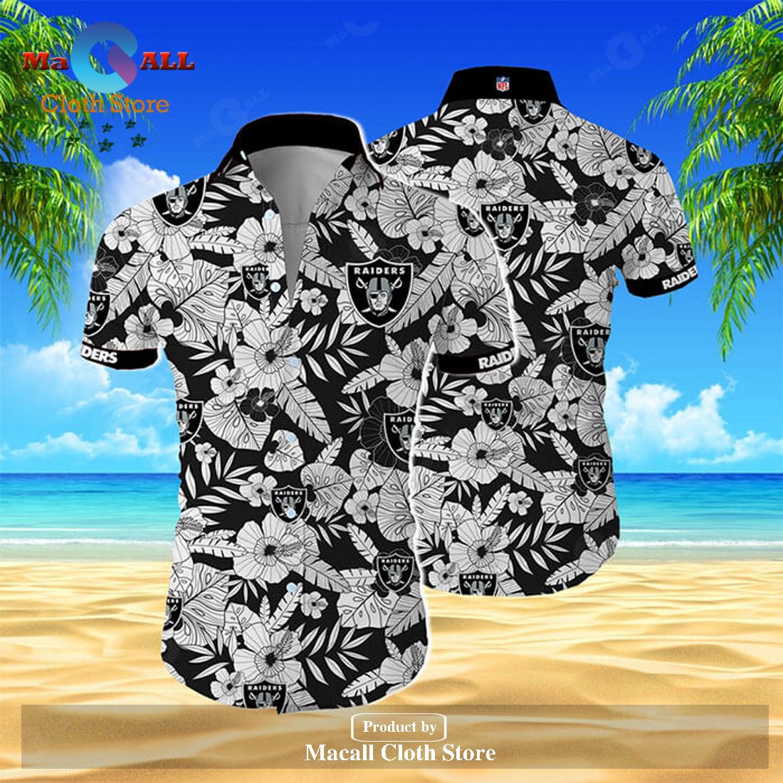 Oakland Raiders Trending Model 3 Hawaiian Shirt Aloha Shirt LIMITED EDITION Oakland Raiders Trending Model 3 Hawaiian Shirt Aloha Shirt LIMITED EDITION