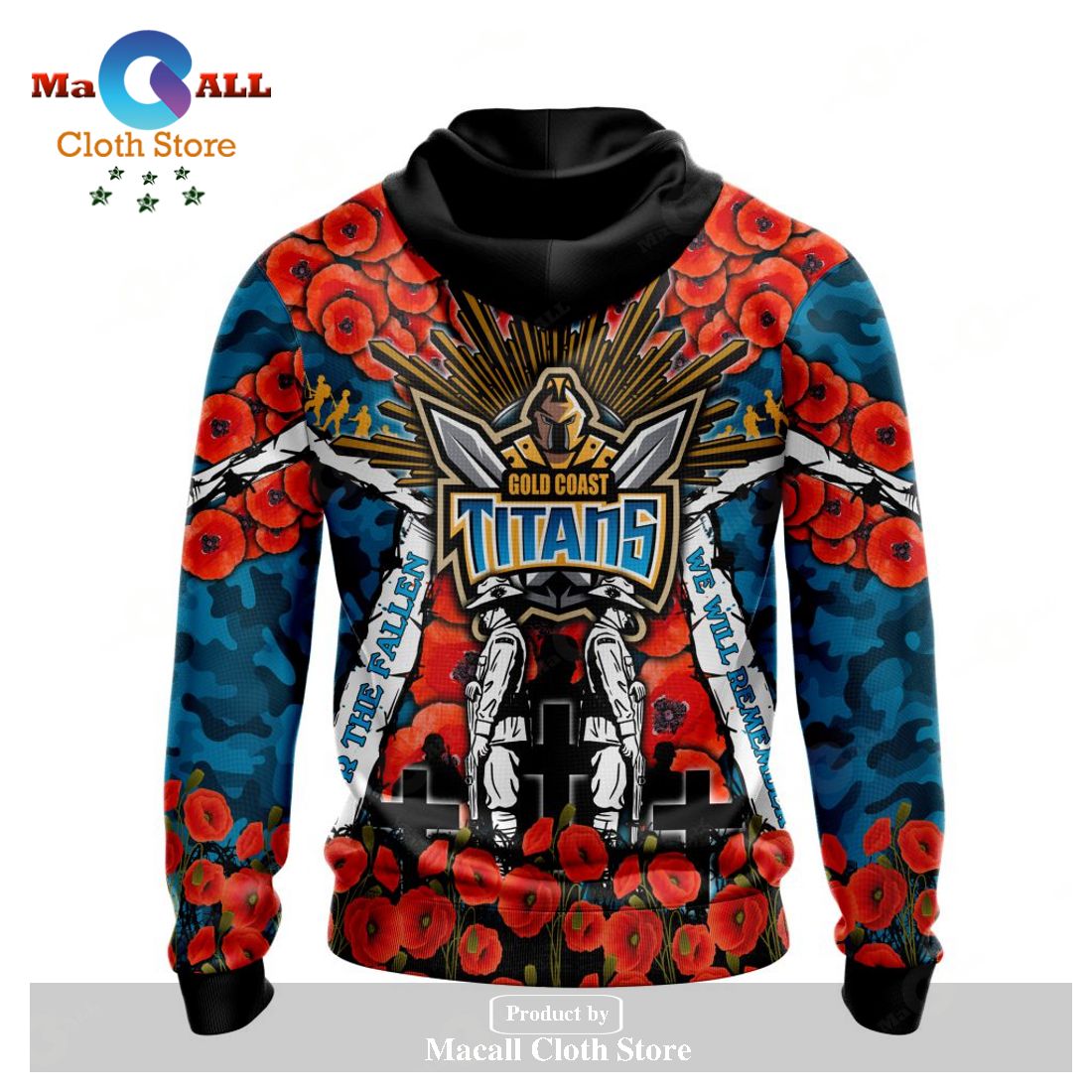 Gold Coast Titans - Specialized 2023 Anzac Jersey Concepts Hoodie Sweatshirt 3D LIMITED EDITION Gold Coast Titans - Specialized 2023 Anzac Jersey Concepts Hoodie Sweatshirt 3D LIMITED EDITION