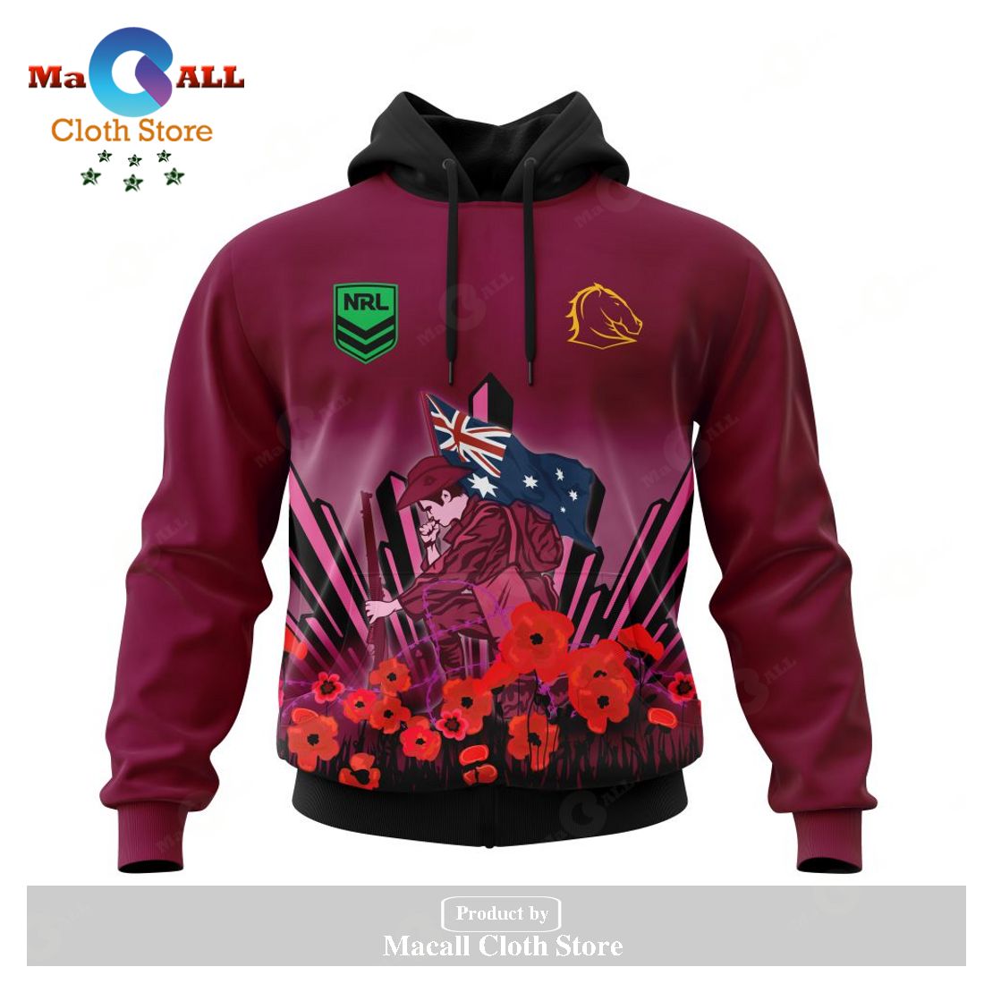 Personalized NRL Brisbane Broncos - Specialized 2023 Anzac Jersey Concepts Hoodie Sweatshirt 3D LIMITED EDITION Personalized NRL Brisbane Broncos - Specialized 2023 Anzac Jersey Concepts Hoodie Sweatshirt 3D LIMITED EDITION