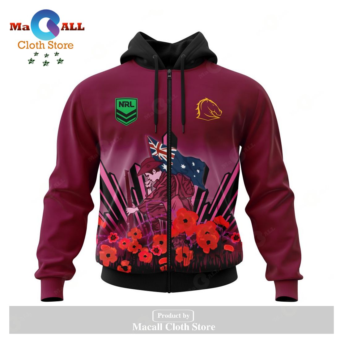 Personalized NRL Brisbane Broncos - Specialized 2023 Anzac Jersey Concepts Hoodie Sweatshirt 3D LIMITED EDITION Personalized NRL Brisbane Broncos - Specialized 2023 Anzac Jersey Concepts Hoodie Sweatshirt 3D LIMITED EDITION
