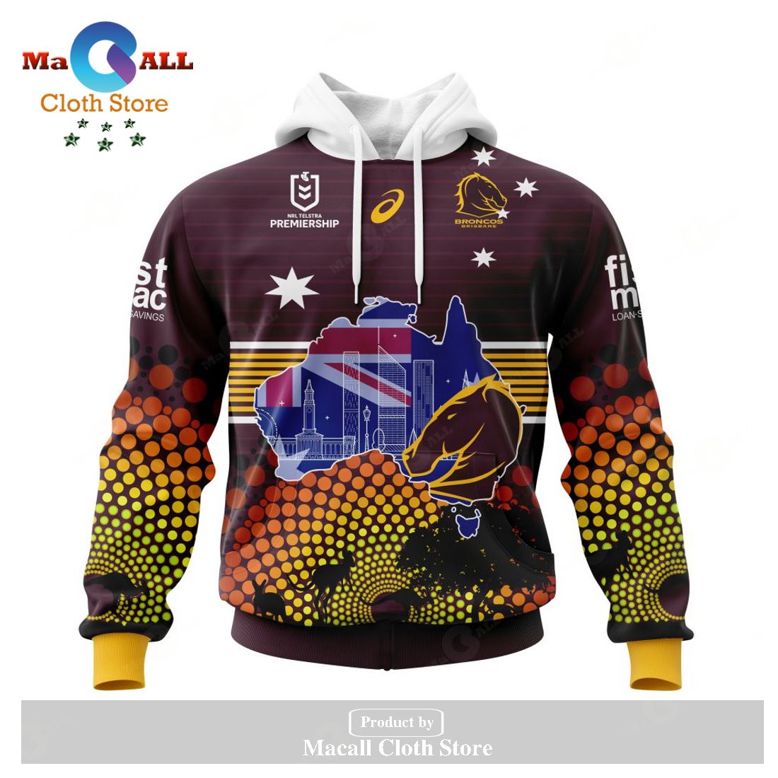 Personalized NRL Brisbane Broncos - Specialized Concepts For Australia's Day Kits Hoodie Sweatshirt 3D LIMITED EDITION Personalized NRL Brisbane Broncos - Specialized Concepts For Australia's Day Kits Hoodie Sweatshirt 3D LIMITED EDITION