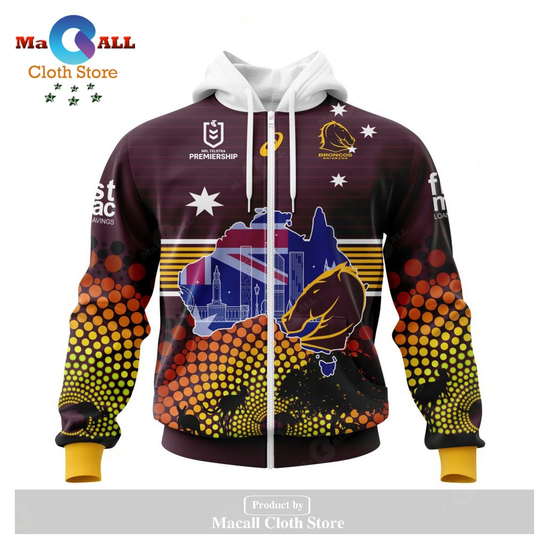 Personalized NRL Brisbane Broncos - Specialized Concepts For Australia's Day Kits Hoodie Sweatshirt 3D LIMITED EDITION Personalized NRL Brisbane Broncos - Specialized Concepts For Australia's Day Kits Hoodie Sweatshirt 3D LIMITED EDITION