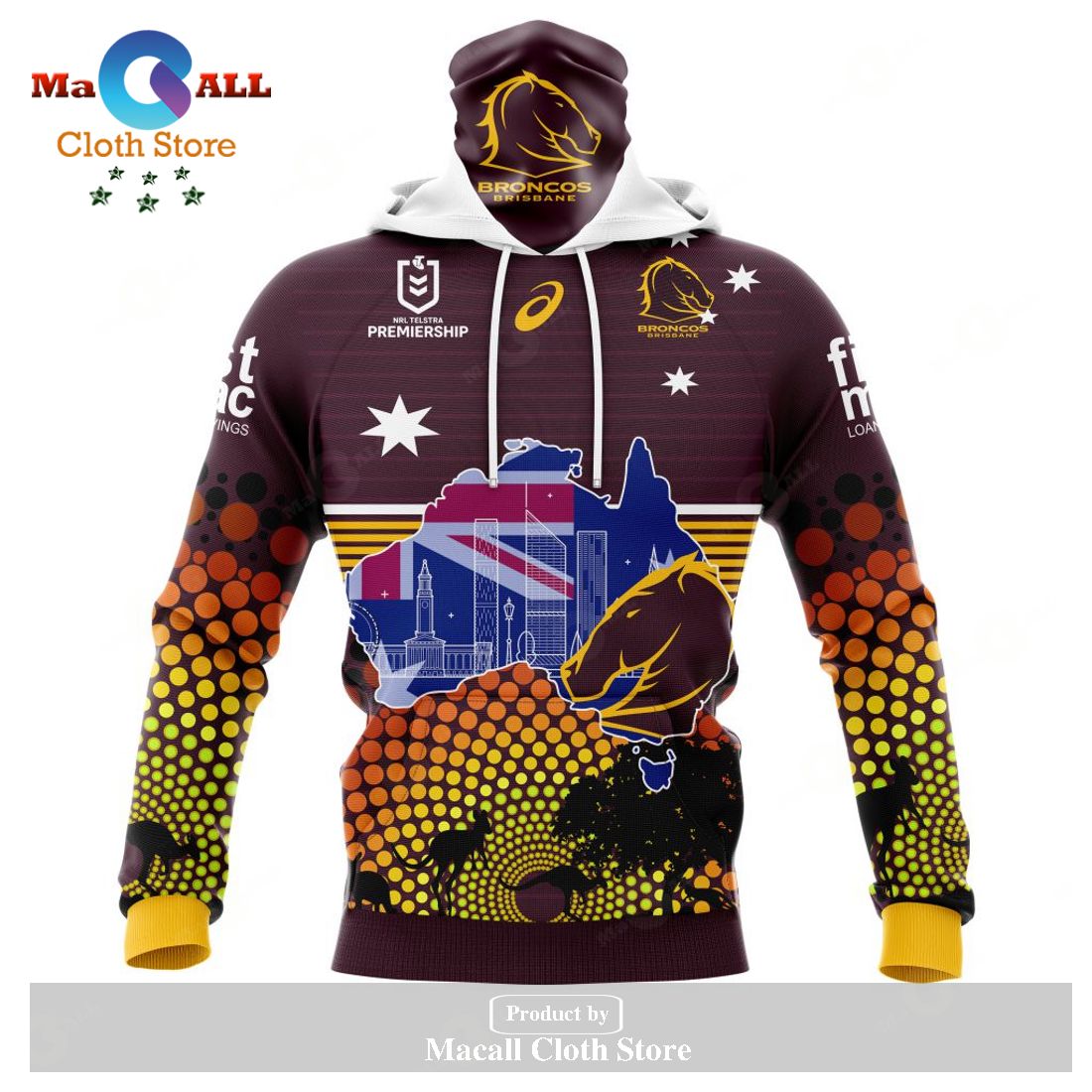 Personalized NRL Brisbane Broncos - Specialized Concepts For Australia's Day Kits Hoodie Sweatshirt 3D LIMITED EDITION Personalized NRL Brisbane Broncos - Specialized Concepts For Australia's Day Kits Hoodie Sweatshirt 3D LIMITED EDITION